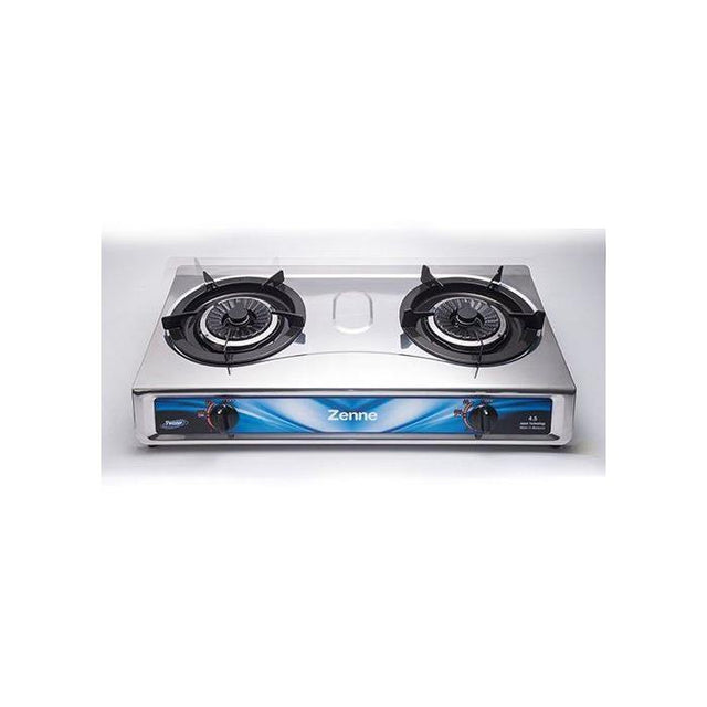 Zenne KGS401C-SS Gas Stove 2 Burner Twister Ss | TBM Online