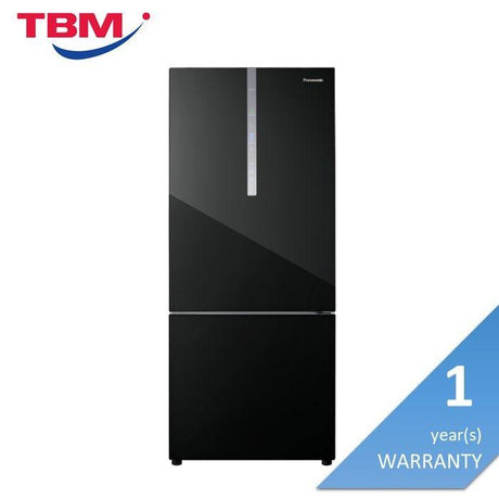Panasonic NR-BX421WGKM Fridge 2 Doors G422L Econavi Inverter Glass Black | TBM Online