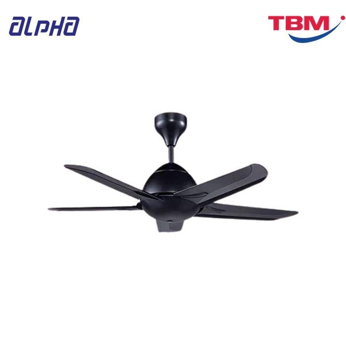 Alpha AX20-5B/42 MATT BLACK 42" Ceiling Fan 5 Blades Matt Black | TBM Online