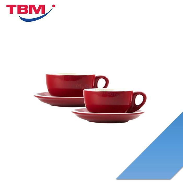 Color King 3434-300 RED Coffee Cup & Saucer Red | TBM Online