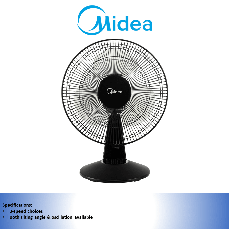 Midea MF-12FT16JC 12" Table Fan Black | TBM Online