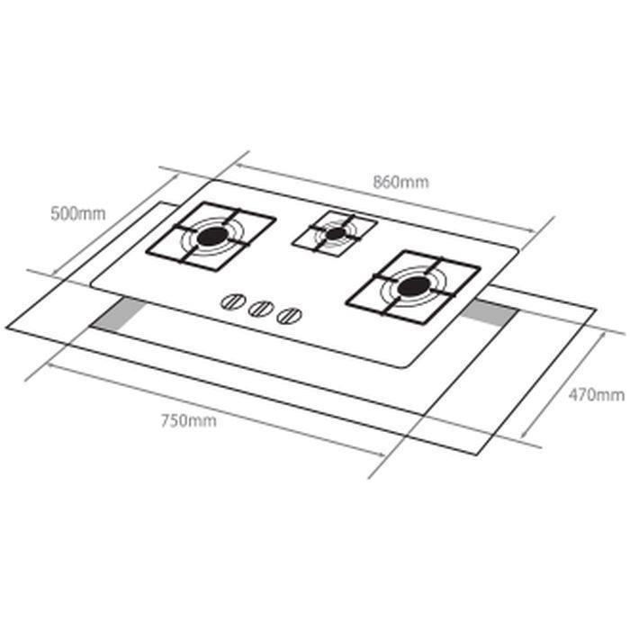Elba EGH-9523G(GR) Built-In Hob Glass | TBM Online