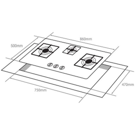 Elba EGH-9523G(GR) Built-In Hob Glass | TBM Online