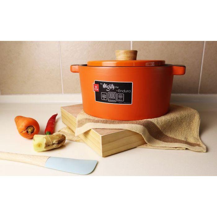 Color King 3461-4000 ORANGE Endura Stock Pot 4000ML Tangerine Orange Suitable For Induction Cooker | TBM - Your Neighbourhood Electrical Store
