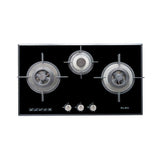 Elba EGH-G8593G(BK) Gas Hob 3 Burners Tempered Glass With Mirror Edges Black | TBM Online