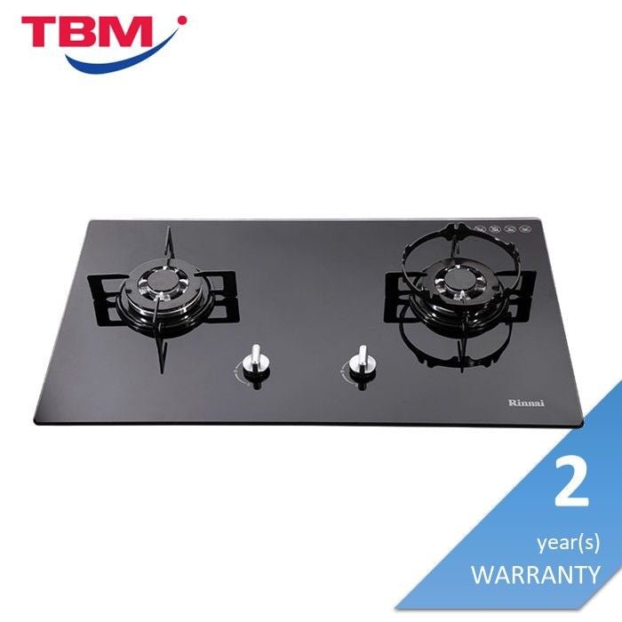 Rinnai RB-712N-G Built-In Hob 2BR Black Tempered Glass | TBM - Your Neighbourhood Electrical Store