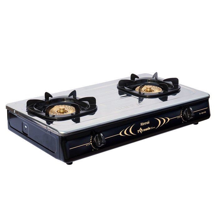 Rinnai RI-602HTB Gas Stove 110Dm X2 Ss Tornado Slim | TBM Online