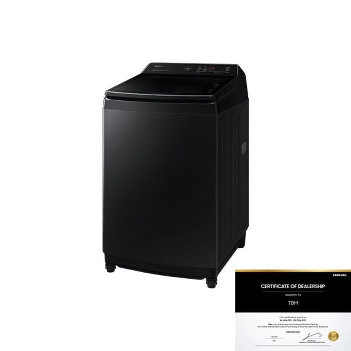 Samsung WA17CG6886BVFQ Top Load Washer 17.0KG With EcoBubble Black | TBM Online