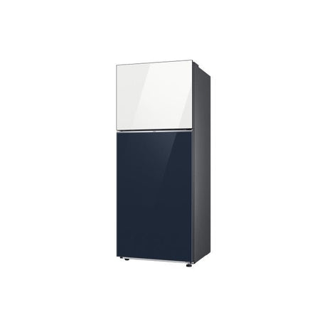 Samsung RT38CB66448AME 2 Doors Fridge BESPOKE Top Mount Freezer Clean Glass G393L White Navy | TBM Online