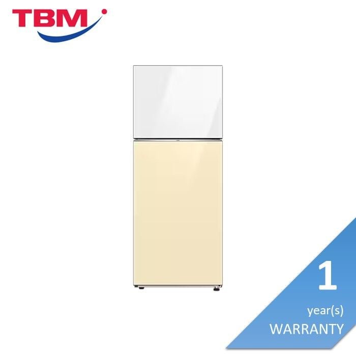 Samsung RT42CB66443VME Bespoke Top Mount Freezer 2 Doors Clean Glass G415L White Vanilla | TBM Online