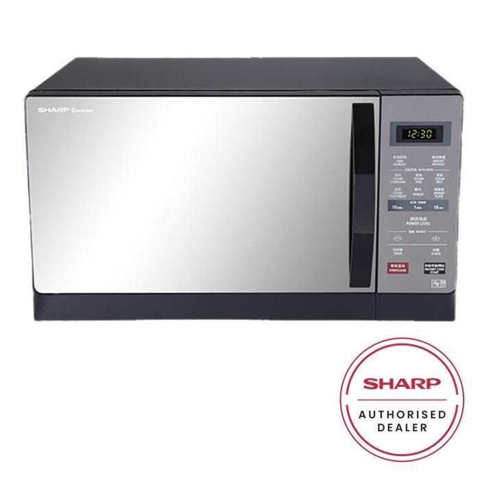 Sharp R357EK Microwave Oven Touch Control Black Colour Grey Cavity Steam Menu Mirror Glass Door | TBM Online