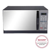 Sharp R357EK Microwave Oven Touch Control Black Colour Grey Cavity Steam Menu Mirror Glass Door | TBM Online