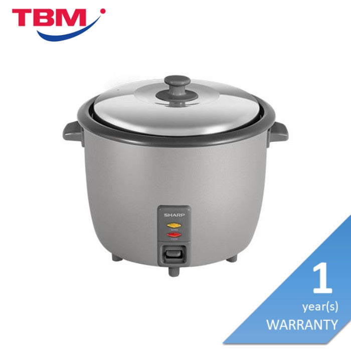 Sharp KSH228SSL Conventional Rice Cooker 2.2L Non Stick Inner Pot Auto Keep Warm Stainless Steel Lid | TBM Online