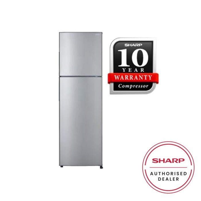 Sharp SJ325MSS Fridge 2 Doors Tempered Glass Shelf G320L | TBM – TBM Online