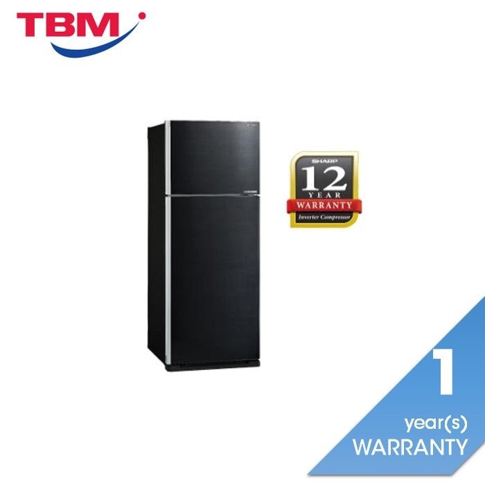 Sharp SJE5381MK 2 Doors Fridge G480L Black | TBM Online