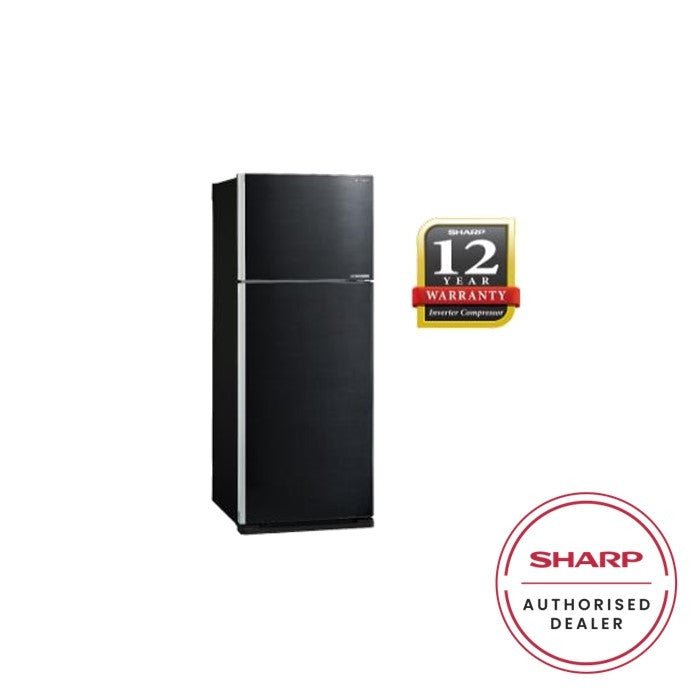 Sharp SJE5381MK 2 Doors Fridge G480L Black | TBM Online