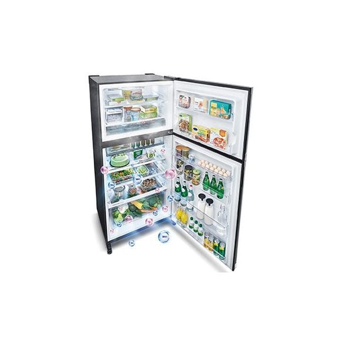 Sharp SJP601MFMS Fridge 2 Doors G610L Inverter Silver Metal | TBM Online