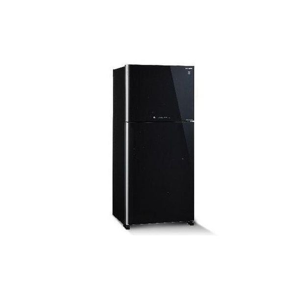 Sharp SJP682MFGK Fridge 2 Doors G610L Inverter Black Glass | TBM Online