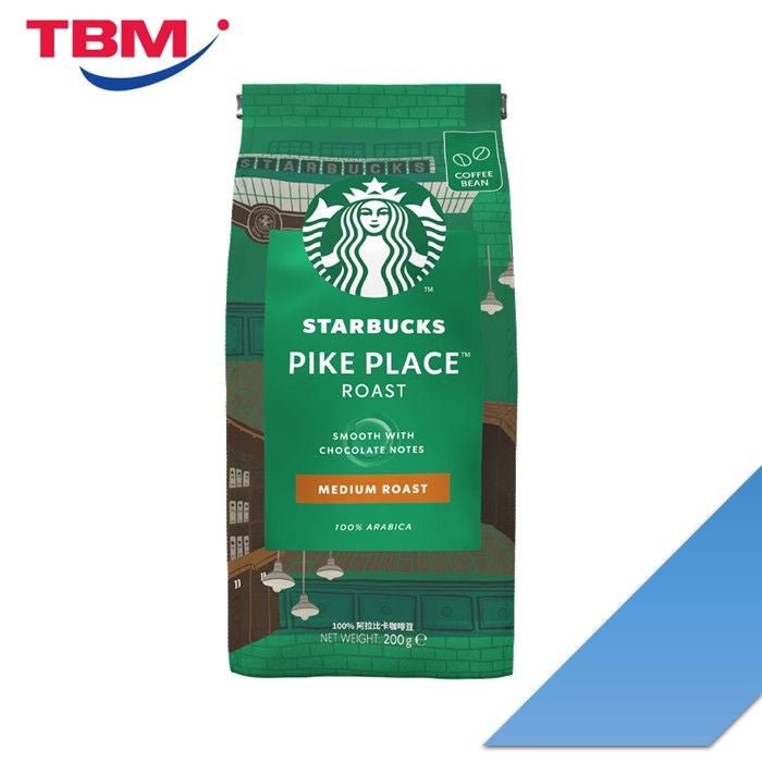 Starbucks 12528672 Medium Pike Place Roast Whole Bean | TBM Online