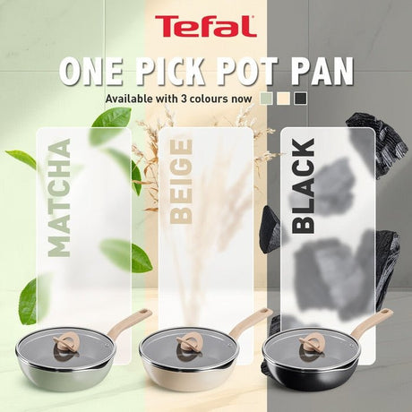 Tefal G16725 One-Pick-Pot-Pan With Lid 22cm Beige BEIGE | TBM Online
