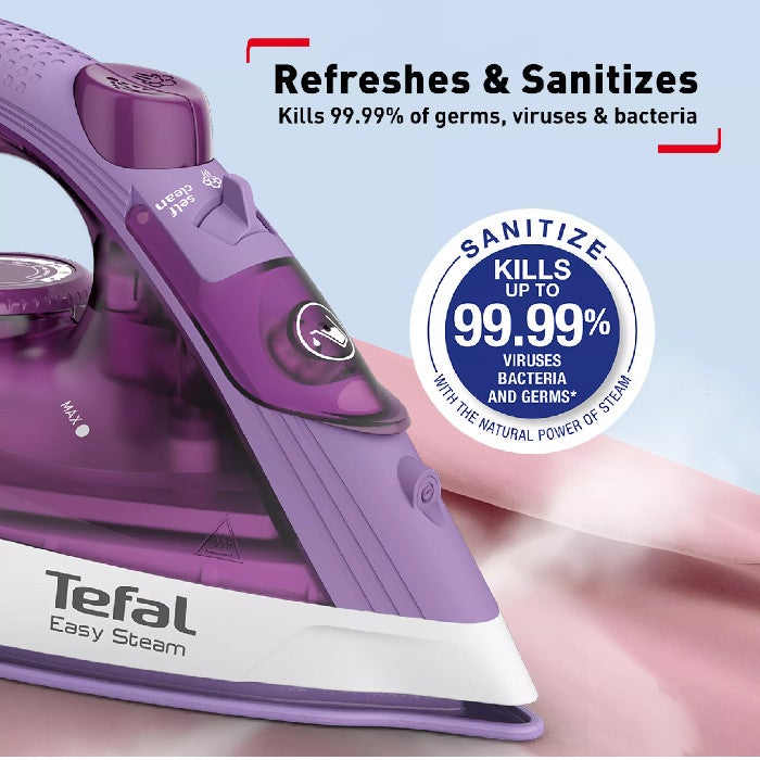 Tefal FV1953 Steam Iron Easy Steam 1200W Purple Non Stick Steam Iron | TBM - Your Neighbourhood Electrical Store