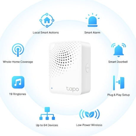 TP-Link Tapo TAPO H100 Smart IOT Hub With Chime 2.4GHz | TBM Online
