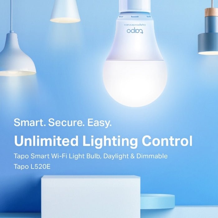 TP-Link Tapo TAPO L520E Smart Wi-Fi Light Bulb, Daylight & Dimmable 8W | TBM Online