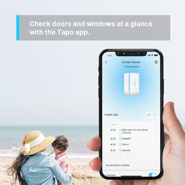 TP-Link Tapo TAPO T110 Your Window & Doors Safeguardsmart Door/Window Swnsor | TBM Online