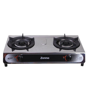 Zenne KGT-401B (SS) Gas Stove 120X120MM 2BR Twister S.Steel | TBM Online