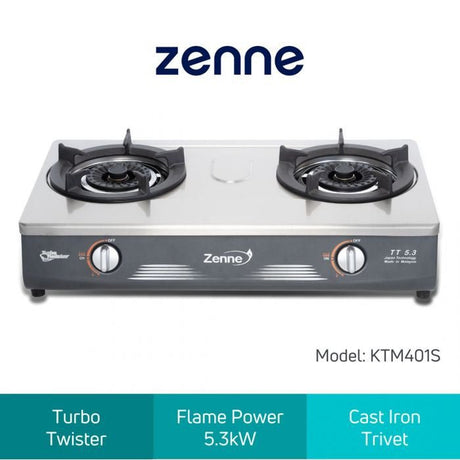 Zenne KTM-401S - MB Gas Stove 120X120MM 2BR Turbo Twister | TBM Online